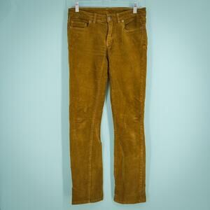 Patagonia Size 25 Mustard Yellow Worn Wear Corduroy Straight Organic Cotton Pant